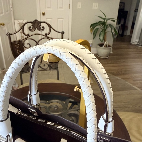 Michael Kors jet set large White Leather Tote Bag NWOT - Picture 3 of 12